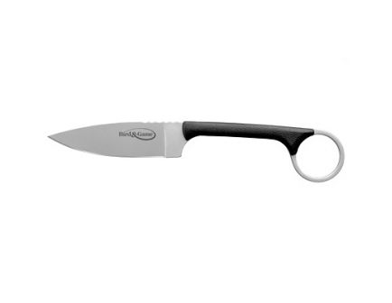 Cold Steel Bird & Game 3.5" Plain Drop Point Fixed Blade Knife With Sheath, Silver - 20A