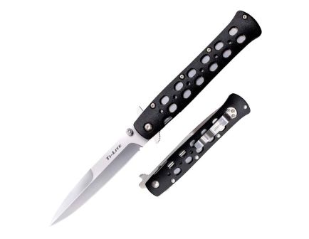 Cold Steel Ti-Lite Spear Point Folding Knife, 4", Black - 26SPZ