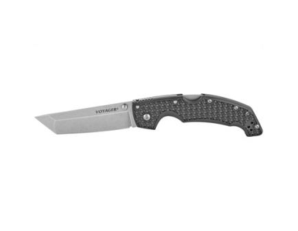 Cold Steel Voyager 4" Plain Tanto Point Folding Knife, Silver - 29AT