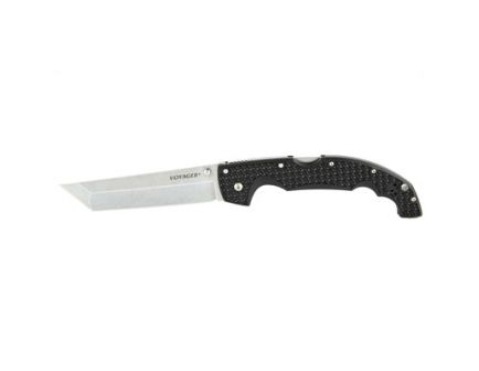Cold Steel Voyager 5.5" Plain Tanto Point Folding Knife, Stone Washed - 29AXT