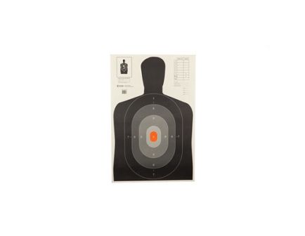 Action Target B-27E 23"x35" Pros Target w/ Shaded Scoring Rings & Silhouette Cut Off, 100/Box - B-27EPROS-100