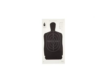 Action Target B-29 11.5"x22" Qualification Target w/ Police Silhouette, Black, 100/Box - B-29-100