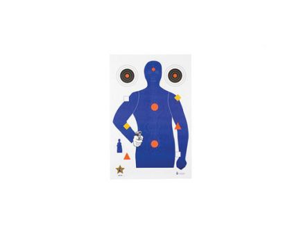 Action Target SSO-99 23"x35" Target w/ Vital Anatomy in Blue/Red/Gold/Black, 100/Box - SSO-99-100
