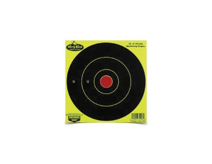 Birchwood Casey Dirty Bird Target 6" Yellow Round Bullseye, 16 Pack - BC-35906
