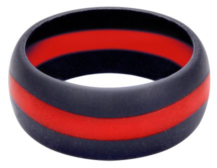 Rothco Thin Red Line Silicone Ring - Ring Size 12