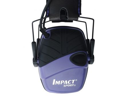 Howard Leight Impact Sport Bolt Sound Amplification Electronic Earmuff, Universal, 22 dB NRR, Purple - R-02522
