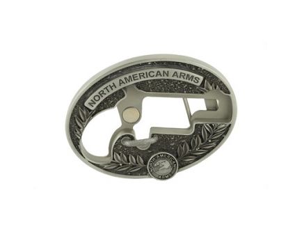 NAA Oval Ornate 1 1/8" .22 LR Belt Buckle Holster, Silver - BBO-L