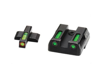 Hi-Viz LiteWave H3 H&K VP9/VP40/HK45/P30 Tritium Litepipe Green Night Sight Set With Orange Front Ring - HKN521