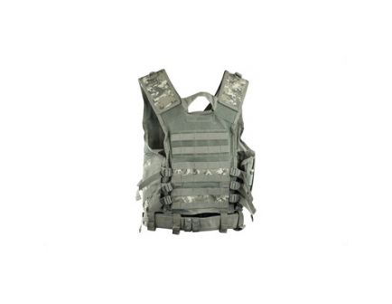 NCSTAR Tactical Vest w/ PALS Webbing Size Md- 2XL Fully Adjustable, Digital Camo Nylon - CTV2916D
