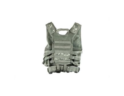 NCSTAR Tactical Vest w/ PALS Webbing Size XS- Small Fully Adjustable, Digital Camo Nylon - CTVC2916D