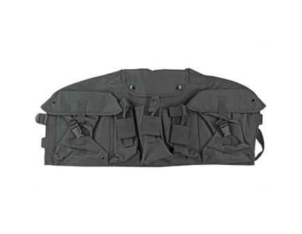 NCSTAR AK Chest Rig w/ 6 Mag Pouches, One Belly Pouch & Two Gear Pouches, Black - CVAKCR2921B