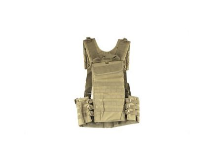 NCSTAR AR Chest Rig w/ PALS/MOLLE Webbing & 6 Double AR Magazine Pouches, Tan Nylon - CVARCR2922T