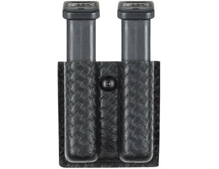 Safariland 79 Slimline Open Top Double Magazine Pouch for Beretta 8045F Cougar, Glock 17/22/34/35 Pistols, Plain Black - 79-83-2