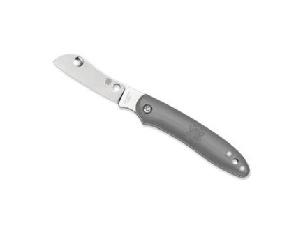 Spyderco Roadie 2.09" Plain Sheepfoot Folding Knife, Gray - C189PGY