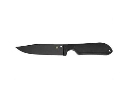 Spyderco Street Bowie 5" Plain Fixed Blade Knife, Black - FB04PBB