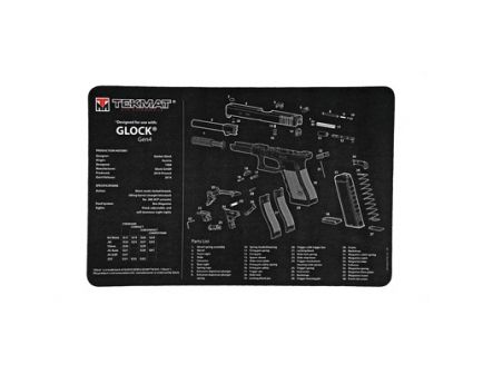 TekMat Glock Gen 4 17"x11" Pistol Mat With Small Microfiber TekTowel, Black - R17-GLOCK-G4