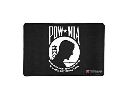 TekMat POW MIA 17"x11" Pistol Mat With Small Microfiber TekTowel, Black - R17-POWMIA
