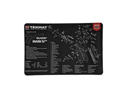 TekMat Ruger Mark IV 17"x11" Pistol Mat With Small Microfiber TekTowel, Black - R17-RUGERMK4