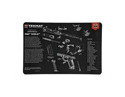 TekMat Smith & Wesson M&P Shield 17"x11" Pistol Mat With Small Microfiber TekTowel, Black - R17-SW-MP-SHIELD