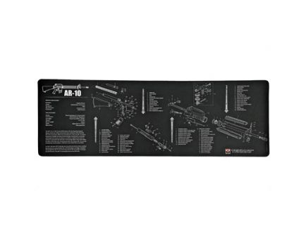TekMat AR-10 12"x36" Rifle Mat With Small Microfiber TekTowel, Black - R36-AR10