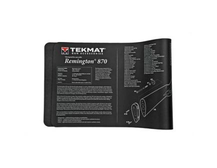TekMat Remington 870 12"x36" Shotgun Mat With Small Microfiber TekTowel, Black - R36-REM-870