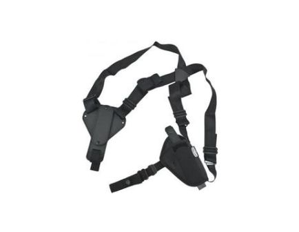 Uncle Mike's Sidekick Size 5 Ambidextrous 4-1/2 to 5" Barrel Large Autos Cross Harness Horizontal Holster, Black - 87050