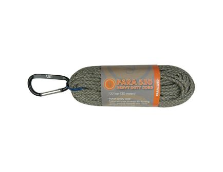 Ultimate Survival Technologies 550lb test 100% Nylon, 100 Feet Paracord, Green/Silver Camo - 20-5C100-08