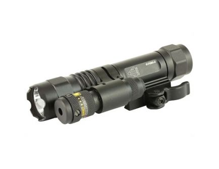 Leapers UTG Accushot Flashlight Fits Picatinny LED Weapon Flashlight with Adjustable Red Laser QD Mount, Black -  LT-ELP38Q-A