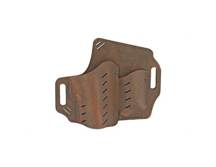 Versacarry Guardian Water Buffalo RH OWB Holster For Subcompact Handguns With Mag Pouch, Distressed Brown Leather - GM3BRN