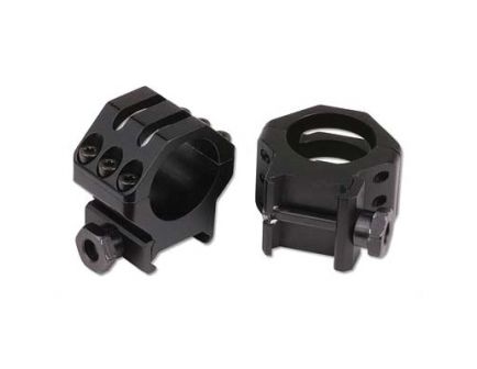 Weaver Low Height 6 Hole 30mm Tactical Rings, Matte Black - 48355