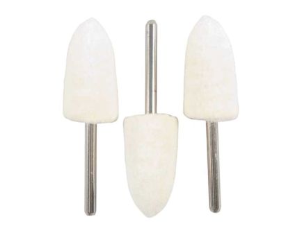 Brownells 1" x 0.50" Tapered Cone Mandrel Mounted Felt Bob, Pack of 3