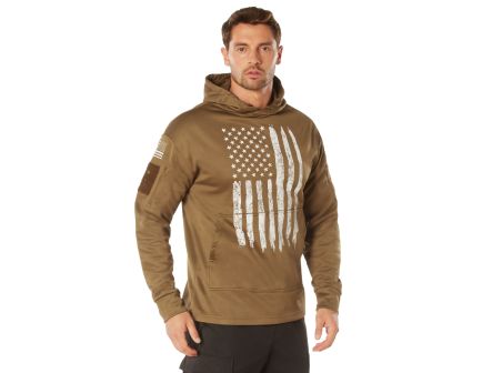 Rothco Concealed Carry U.S. Flag Hoodie - Coyote Brown, 4X-Large