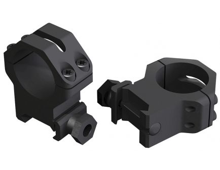 Weaver 1 inch XX-High Aircraft Grade Aluminum 4-Hole Tactical Style Skeleton Ring, Matte Black - 48363