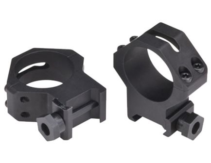 Weaver 30mm Medium Aircraft Grade Aluminum 4-Hole Skeleton Ring, Matte Black - 48365