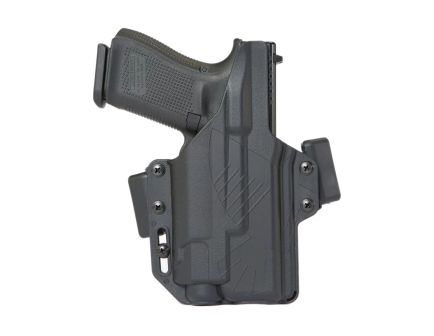 Raven Concealment Perun Light Compatible Glock G17/G19 OWB Holster Ambidextrous Polymer Black - Versatile and Secure - PXG9X300U