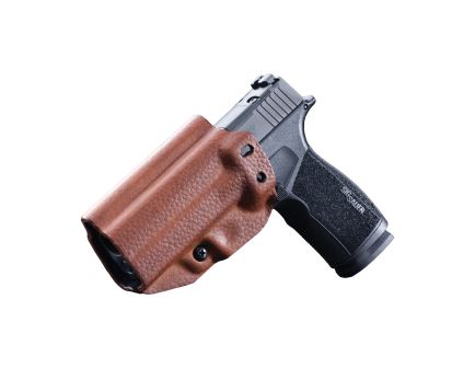 Mission First Tactical Hybrid Sig P365 X-Macro IWB Holster Ambidextrous Kydex/Leather Brown - Durable and Comfortable - H3-SIG-6-BR1