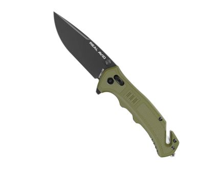 Real Avid RAV-4 Folding Knife Drop Point Green - Practical, for Outdoor Tasks - AVRAV4