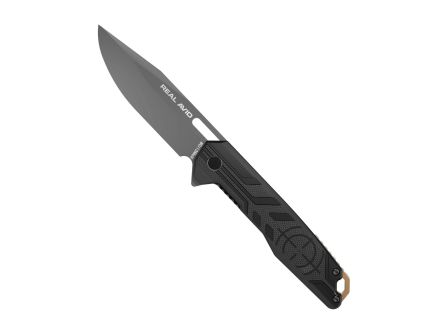 Real Avid RAV-7 Folding Knife Drop Point Black - Durable, for Everyday Use - AVRAV7
