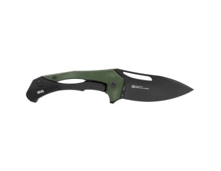 SOG Knives Bulwark FL Folding Knife Drop Point OD Green - Durable Stainless Steel Blade, Lightweight Design, Secure Lockback - SOG-14-24-02-57