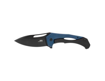 SOG Knives Bulwark FL Folding Knife Drop Point Blue - High-Quality EDC, Precision Engineering, Comfortable Handle - SOG-14-24-01-57