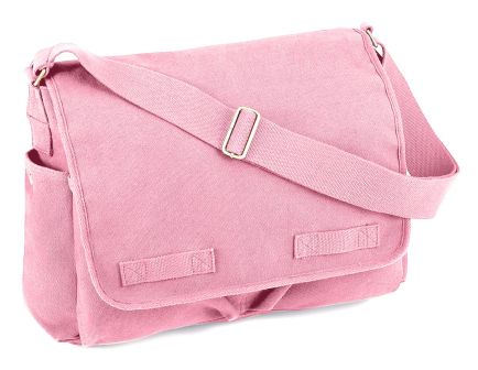 Rothco Classic Canvas Messenger Bag - Pink