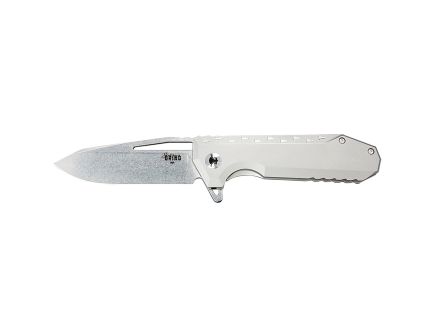 Zac Brown's Southern Grind Penguin Folding Knife Drop Point Silver - Compact , Sleek Design, Durable Blade, Everyday Carry Essential - SG09030011-01