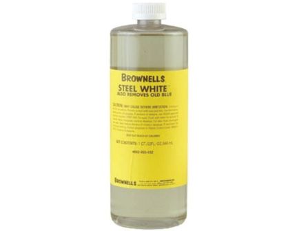 Brownells Steel White Blue and Rust Remover, 32 oz Clear