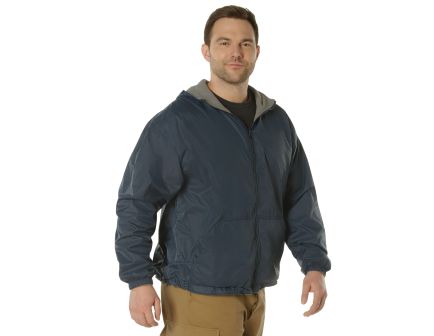 Rothco Reversible Lined Jacket With Hood - Navy Blue, 3X-Large
