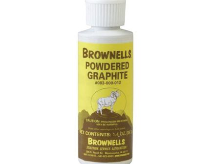 Brownells Powder Graphite, 1.40 oz Spout Bottle Black