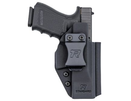Rounded Gear Universal IWB Holster Ambidextrous Kydex Black - Durable and Comfortable Fit - RGUNVRSLSTNDRDBLK