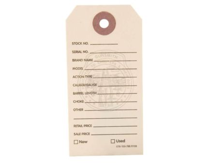 Brownells 3.75" x 1.88" Gun Price Tag, Manilla Pack of 500