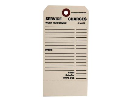Brownells 6.25" x 3.13" CC-1 Single Stub Claim Check, Off-White Pack of 1000
