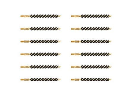 Brownells .243 Caliber/.25 Cal/6mm #8-32 Male Heavy Weight Bore Brush, Pack of 12