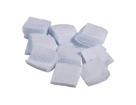 Brownells .22 Cal/.17 Cal 0.88" x 0.88" Square Flannel Patch, White Pack of 100